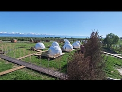 Hotel Waterproof Geodesic Glamping Dome Tents Rumah Dengan Harga Pabrik Dijual