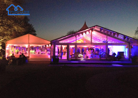 Beli Fire-Retardant Holiday Party Marquee Tents Diperkuat Alloy Frame Putih Elegant PVC Premium Canopy Struktur pembuatan online