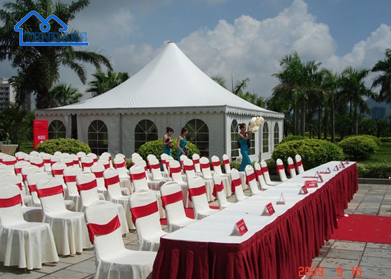 Beli Waterproof / Fireproof / Self-cleaning Aluminium Frame Wedding Event Pagoda Tent pembuatan online