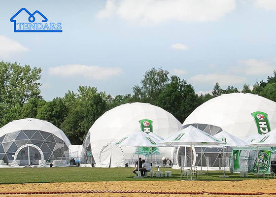 Beli Tenda Kubah Komersial Diameter 20M 6061/T6 Penutup PVC Tahan Angin Aluminium untuk Teras Kafe pembuatan online