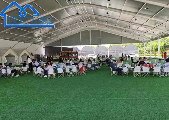 Beli High Peak 25x40m Sports Hall Tent Galvanized Steel All-Weather Shell untuk lapangan tenis pembuatan online
