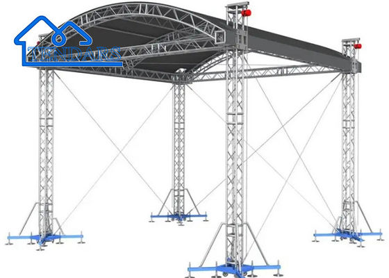 Beli Free Combination Aluminium Alloy Event Concert Stage Truss Curved Roof Structure Truss bulat online manufacture