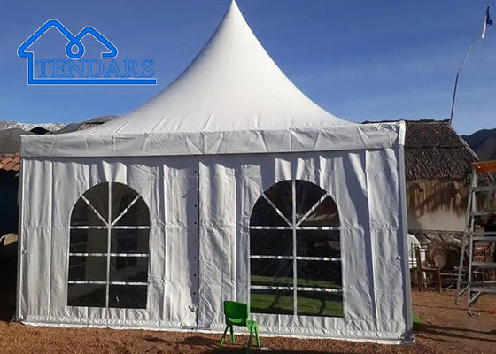 Beli 5x5 Meter Taman Pagoda Tent, Aluminium Frame-PVC Pagoda Tent untuk pesta pernikahan di luar ruangan pembuatan online