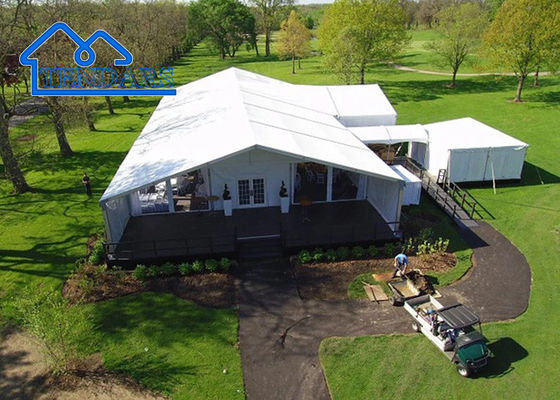 Beli Pesta Ulang Tahun Tenda Marquee Waterproof PVC Aluminium Alloy Frame Heavy-Duty Anchored Rectangle Canopy Struktur pembuatan online