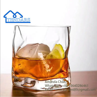 Beli Aksesoris Tenda Pesta,Wiski Kaca Berbentuk Twisted Rumah Tangga Kaca Kristal Jelas Cangkir Air online manufacture