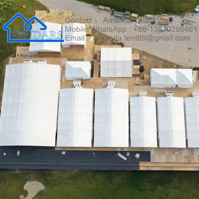 Beli Aluminium Frame White Fire Retardant Industrial Storage Warehouse Tent Canopy Tent online manufacture