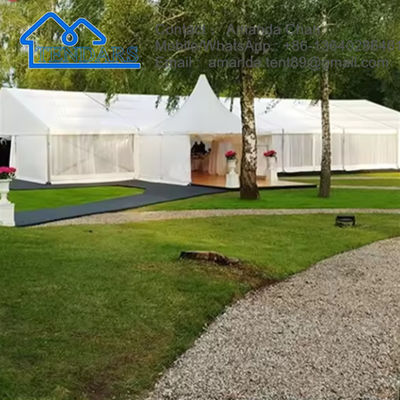 Beli Tenda Marquee Pesta Luar Ruangan Kerangka Alloy Diperkuat Struktur Canopy PVC tahan angin tahan api pembuatan online