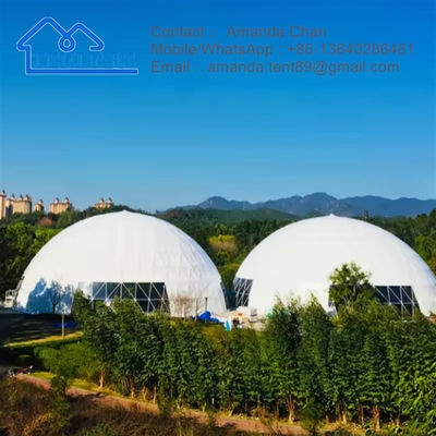 Beli Hotel Resort Pvc besar kanvas geodesic Glamping Dome Rumah tenda untuk acara online manufacture