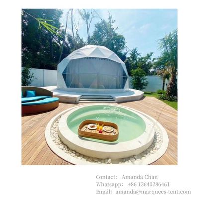 Beli Di luar tahan air, tahan api, tahan sinar UV tenda glamping dom rumah dengan kamar mandi untuk hotel resort online manufacture