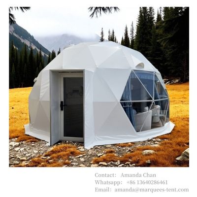Beli 20m2 Waterproof Fireproof Wind Resistant Safari Glamping Tent Resort Mewah Igloo Dome Hotel Tent pembuatan online