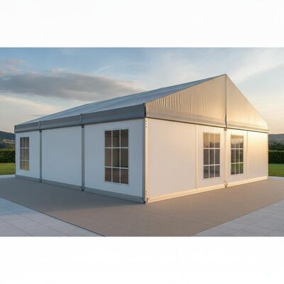 Beli Modular 8x15m Hard Wall Aluminium Party Marquee Tent Sandwich Panel Terisolasi Struktur Acara Komersial Eropa pembuatan online