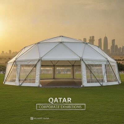 Beli Tenda Tenda Pesta Paduan Aluminium Kanopi Dilapisi PVC Tahan Air untuk Pameran Perusahaan Qatar pembuatan online