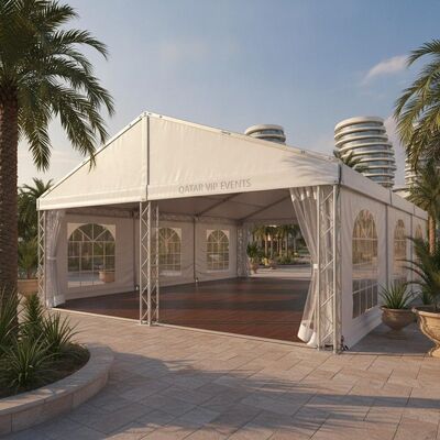 Beli Modular Quick Setup Party Marquee Tent Sidewalls Removable Aluminium Frame untuk Qatar VIP Acara Perhotelan pembuatan online