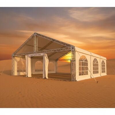 Beli Tenda Tenda Rangka Aluminium Struktur Kain PVC untuk Peristiwa Iklim Gurun Kuwait pembuatan online