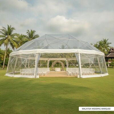Beli Aluminium Alloy Party Marquee Tent Waterproof PVC Roof Cover untuk Malaysia Upacara Pernikahan Luar Ruang Resepsi pembuatan online