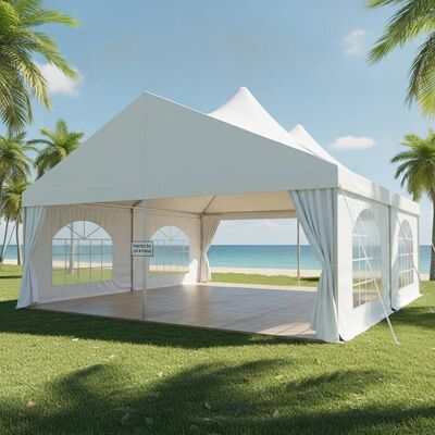 Beli Tenda Pesta Tahan UV Kanopi PVC Tahan Api untuk Penampungan Acara Iklim Tropis Brasil pembuatan online
