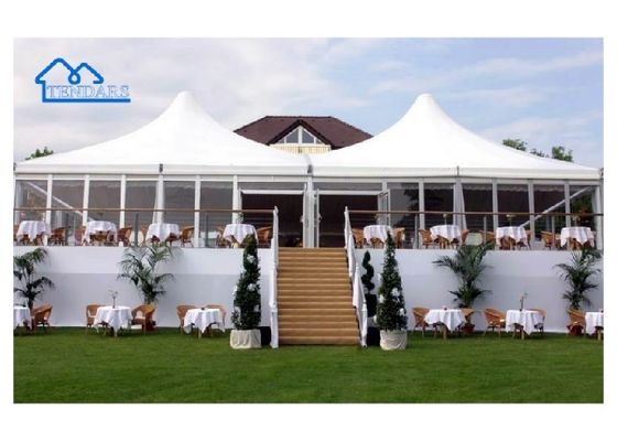 3x3m Waterproof PVC Cover Aluminium Pagoda Tent Aluminium Alloy Frame Pagoda Puncak untuk Pertemuan Taman