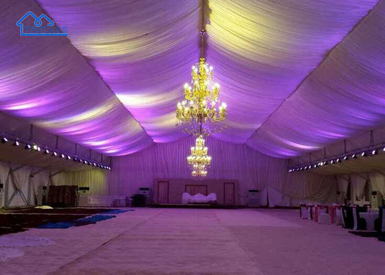 Kerangka Baja Galvanis 5x10m Tenda Marquee Pesta 850g/m2 Kain PVC Anchor Heavy Duty untuk Perayaan Ulang Tahun