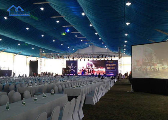 Tenda Tenda Pesta Koktail Segala Cuaca Struktur Kanopi Penerimaan Atap Dua Lapis Aluminium Tekanan Keras