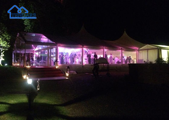 Full-Sidewall Backyard Party Marquee Tents Galvanized Frame PVC Fabric Rectangle Canopy Struktur
