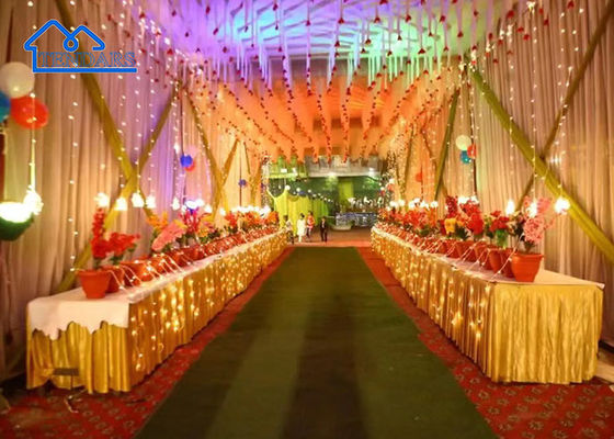 Customized Luxury Wedding Marquee Tents Waterproof Untuk Outdoor Musim Dingin Fungsi Tent House