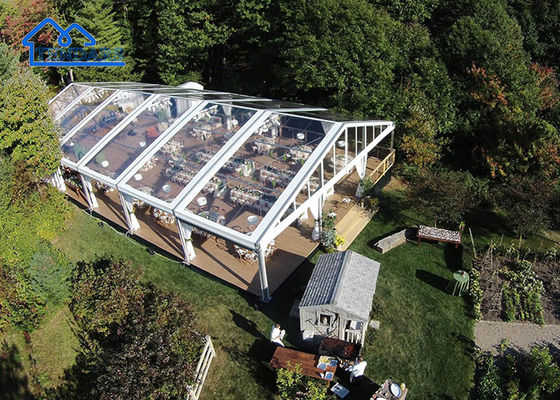 Struktur Logam Tenda Tenda Pernikahan Desain Kanopi Acara Sisi PVC Gaya Modern Portabel