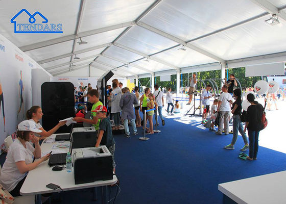 Aluminium Frame PVC Cover Infinite Extension Marquee Tent Untuk Pameran Gereja Festival Catering Acara