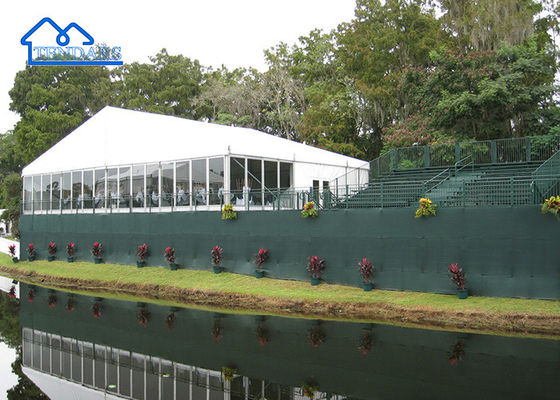 Pesta Pernikahan Luar Ruang Canopy Waterproof Tenda Putih Besar Dengan Show Shed