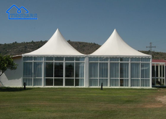 Bingkai Aluminium PVC Putih Tenda Pagoda Bingkai Puncak Tinggi Pesta Besar Untuk Pernikahan, Pesta, Acara Dan Sebagainya