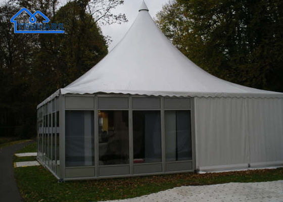 Tenda Tenda Puncak Kaca yang Disesuaikan Tenda Pagoda Dinding Kaca Untuk Acara Luar Ruangan