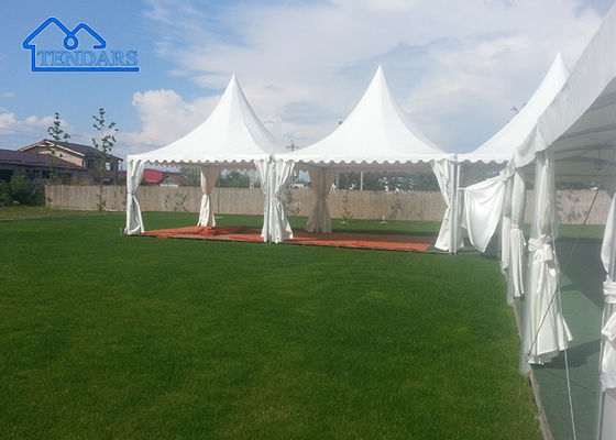 Customized Putih PVC Waterproof Pesta Pernikahan Aluminium Pagoda Tent Pagoda Tent