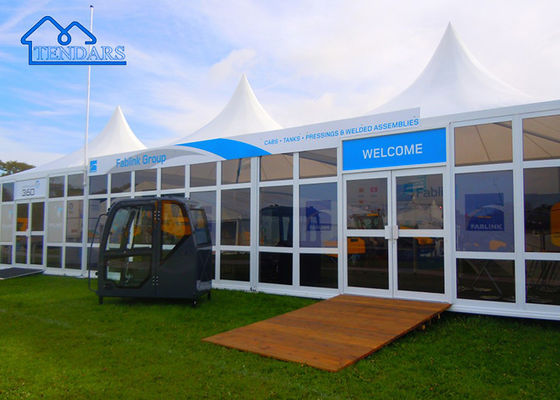 High End Custom Glass Wall Glass Door Aluminium Pop Up Pagoda Tent Untuk Toilet Sementara