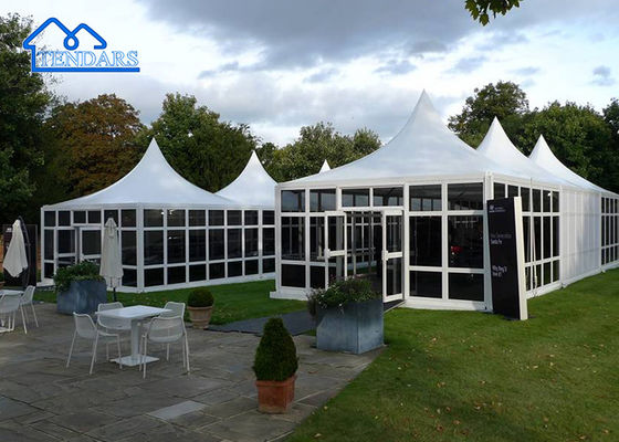 Waterproof, UV Resistant, Fire Retardant High Peak Marquee Pagoda Tent Untuk Acara Pernikahan