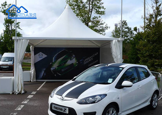 Bisa disesuaikan High Peak Frame Tent Pagoda Tenda Struktur Aluminium Untuk Pameran Mode