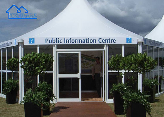 Fireproof UV Proof Canopy Gazebo Tent Event Blackout Aluminium Putih Pagoda Tents