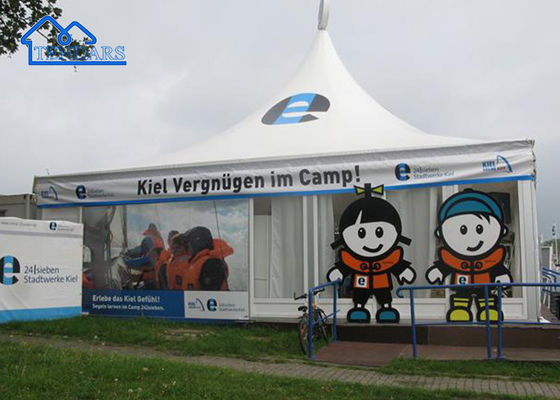 Tenda Pagoda PVC Outdoor Indoor Customized Untuk Pameran Aluminium, Acara Pameran Perdagangan Dijual