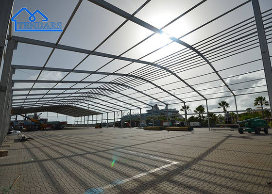 Big Luxury Arcum Curve Design Aluminium Frame Transparent Marquee Tent Untuk 300 500 1000 Orang