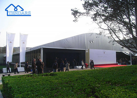Gaya Baru Berkualitas Tinggi Aluminium Alloy Steel Frame Arcum Tent Dengan Overhang Trade Show Tent Party