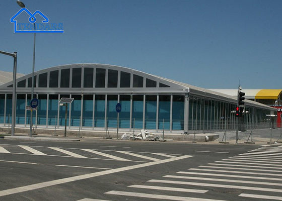 Fire Retardant Arcum Tents Event Marquee Tent Dengan Panel ABS Kaca Tembok Padat Festival Dome Tent