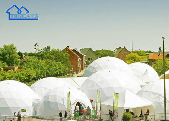 Tenda Komersial Kubah Besar yang Dilapisi PVC Dengan Transparansi Tenda Gaya Kubah Warna Putih