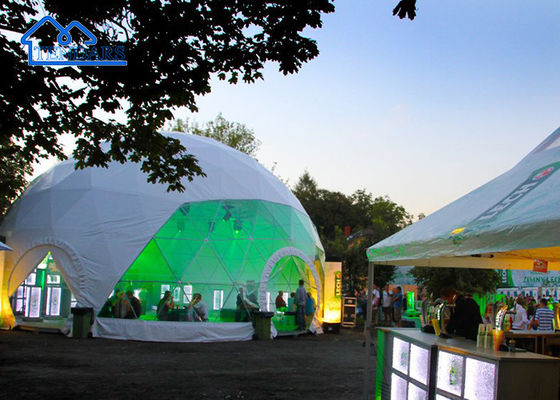 4 Musim Tenda Kubah Komersial Baja Tenda Separuh Bola Untuk Acara Tenda Pantai Separuh Kubah