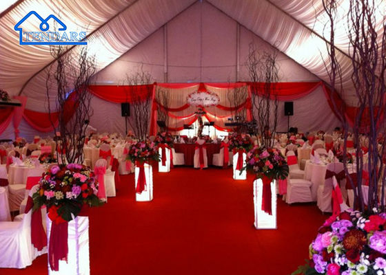 Custom Curved Clear Span Event Tent UV Resistant Fire Retardant Marquees Luar Biasa Untuk Dijual