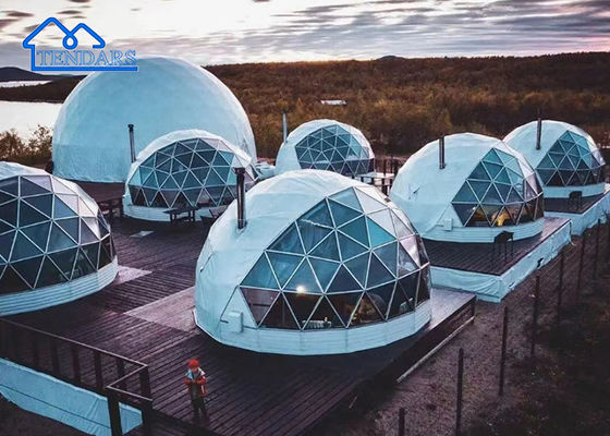Outdoor Geodesic Glamping Hotel Tent Untuk Pariwisata Resort Partai Mewah Tent Camping Terbaik