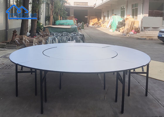 Aluminium Lipat Meja Makan Bulat Untuk Hotel Pernikahan acara Tent Lampiran