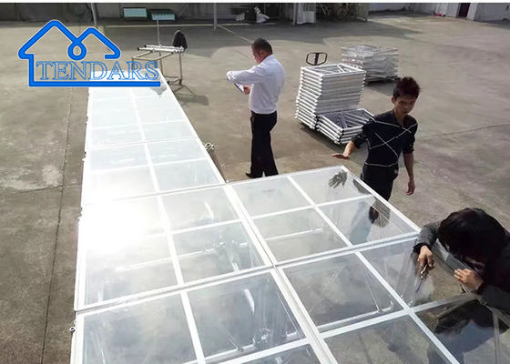 4x4ft Dan 4x8ft Platform Konser Akrilik Transparansi Aluminium Alloy 6082-T6 Stage Dengan Truss