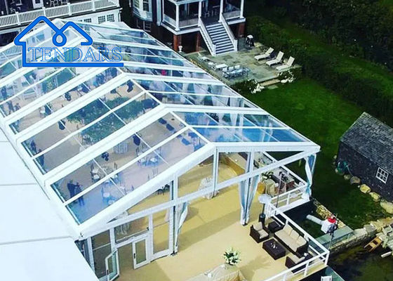 Aluminium Frame Banket Tenda Pernikahan Jelas Dengan Lampu 2000 Tempat Multi Tujuan Murah Tenda Pernikahan Luar Ruangan