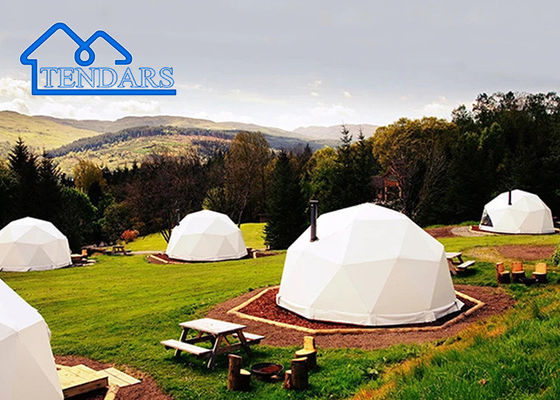 Fireproof Waterproof Clear Diameter 5m Small Round PVC Door Event Dome Glamping Hotel Tent Untuk Dijual