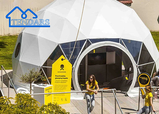 Tenda Kubah Komersial yang Tahan UV Untuk Restoran Makan Luar Ruangan Glamping