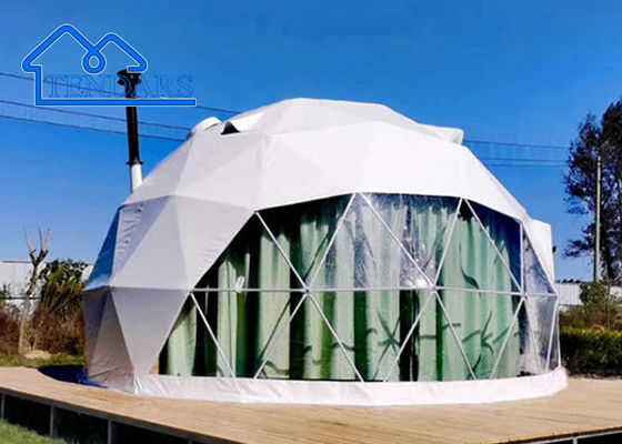 Ramah lingkungan Nyaman Fasilitas yang disesuaikan Glamping Hotel Geodesic Dome Tent Dijual