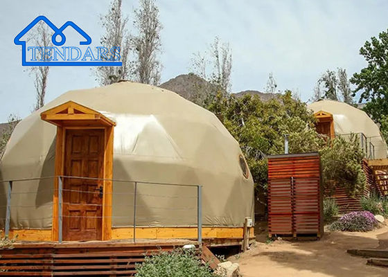 8m Diameter Igloo Geodetik Kubah Struktur Baja Tent Camping Round Dome Glamping Tent Untuk Pameran Perdagangan